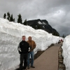 Between walls of snow at Logan Pass (in late July!)