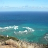 View of lighthouse from Diamond Head Crater, Oahu